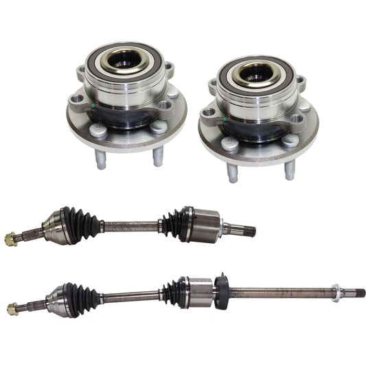 4-Piece Kit Front, Driver and Passenger Side Suspension Kit, Includes (2) Axle Assembly and (2) Wheel Hub