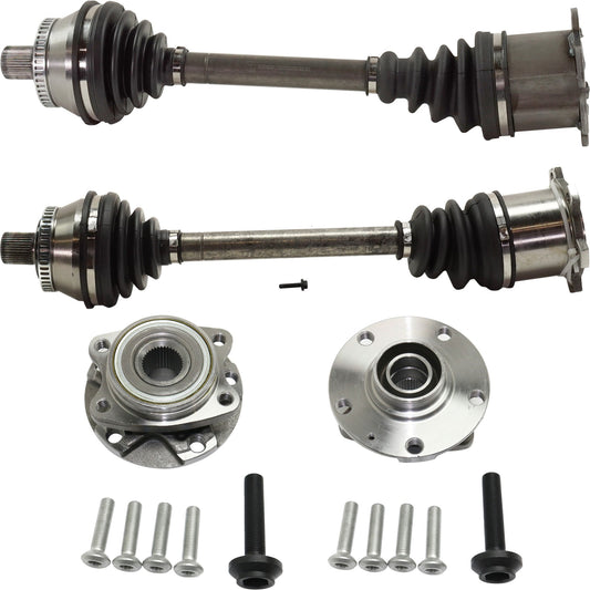 4-Piece Kit Front, Driver and Passenger Side Suspension Kit, Includes (2) Axle Assembly and (2) Wheel Hub