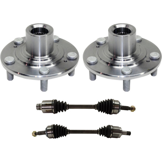 4-Piece Kit Front, Driver and Passenger Side Suspension Kit, Includes (2) Wheel Hub and (2) Axle Assembly