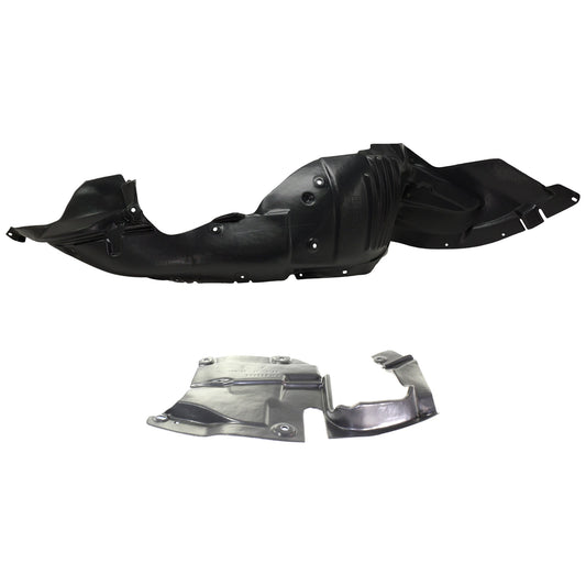 2-Piece Kit, Front, Passenger Side Fender Liner, Includes (1) Engine Splash Shield and (1) Fender Liner