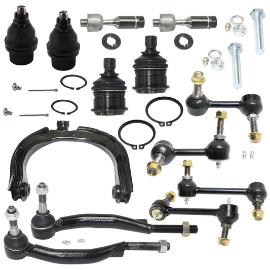13-Piece Kit Front, Passenger Side, Upper Control Arm, Includes (1) Control Arm, (4) Tie Rod End, (4) Ball Joint and (4) Sway Bar Link