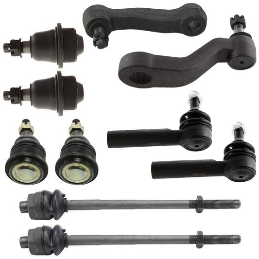 10-Piece Kit Pitman Arm, Includes (4) Ball Joint, (1) Idler Arm, (1) Pitman Arm, and (4) Tie Rod End
