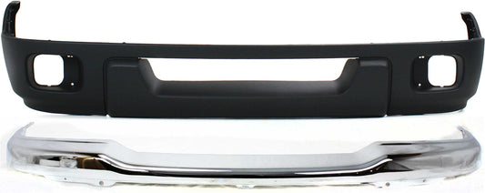 2-Piece Kit, Front Bumper, Chrome, Includes (1) Bumper and (1) Valance