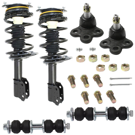 6-Piece Kit Front Suspension Kit, Includes (2) Ball Joint, (2) Sway Bar Link and (2) Shock Absorber and Strut Assembly