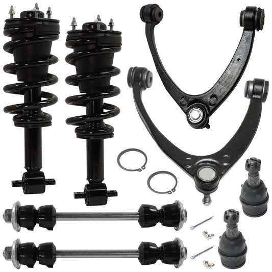 8-Piece Kit Front Suspension Kit, Includes (2) Sway Bar Link, (2) Ball Joint, (2) Control Arm and (2) Shock Absorber and Strut Assembly