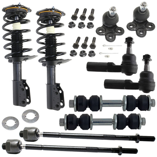 10-Piece Kit Front Suspension Kit, Includes (2) Ball Joint, (4) Tie Rod End, (2) Sway Bar Link and (2) Shock Absorber and Strut Assembly