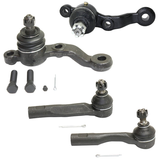 4-Piece Kit Front, Driver and Passenger Side Suspension Kit, Includes (2) Ball Joint and (2) Tie Rod End