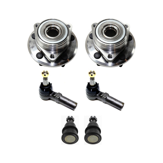 6-Piece Kit Front, Driver or Passenger Side Suspension Kit, Includes (2) Ball Joint, (2) Tie Rod End, and (2) Wheel Hub