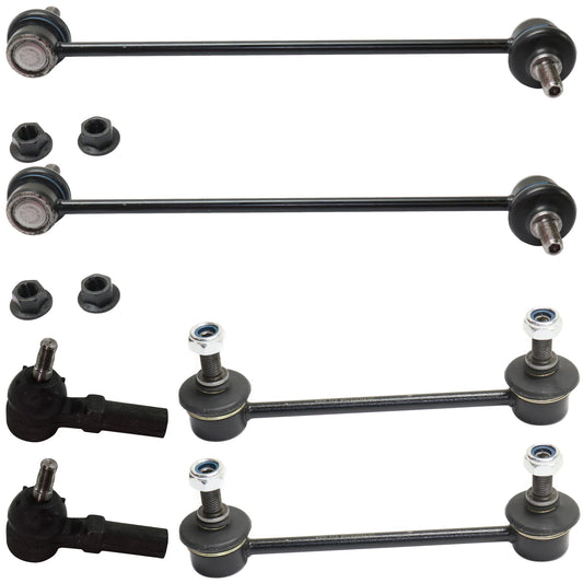 6-Piece Kit Front Suspension Kit, Includes (4) Sway Bar Link and (2) Tie Rod End