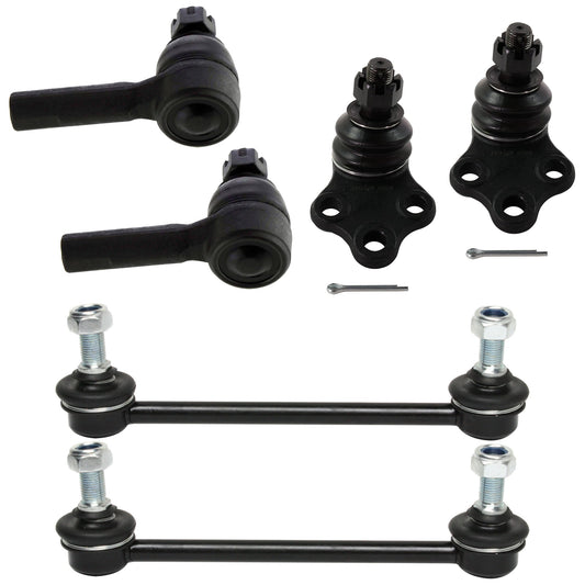 6-Piece Kit Front Suspension Kit, Includes (2) Ball Joint, (2) Sway Bar Link and (2) Tie Rod End