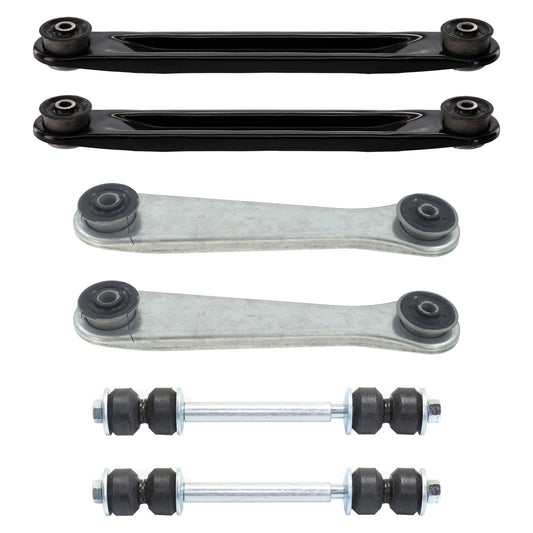 6-Piece Kit Rear Suspension Kit, Includes (2) Control Arm, (2) Sway Bar Link, and (2) Trailing Arm