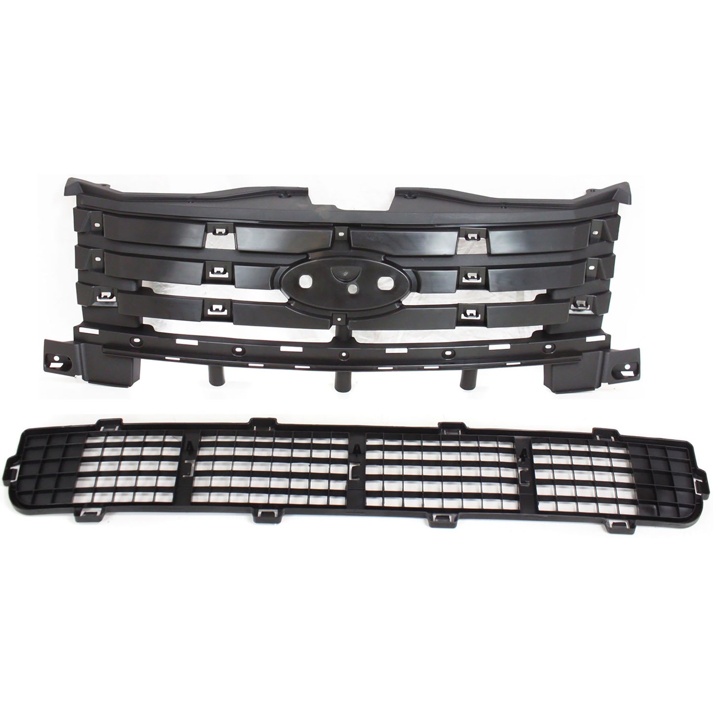 2-Piece Kit Grille Reinforcement, Includes (1) Bumper Grille and (1) Grille Reinforcement