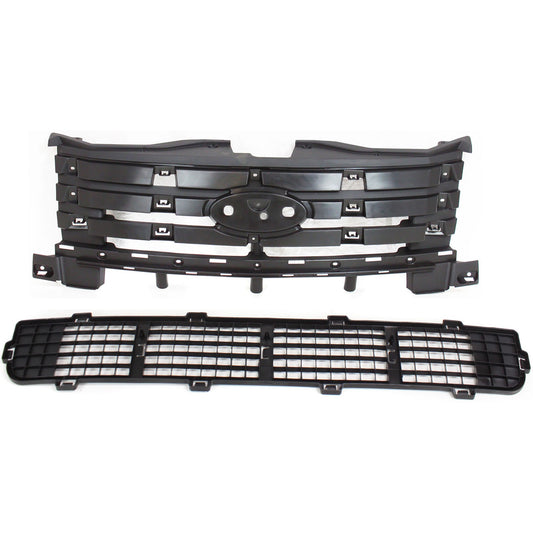 2-Piece Kit Grille Reinforcement, Includes (1) Bumper Grille and (1) Grille Reinforcement
