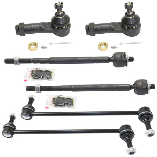6-Piece Kit Front Suspension Kit, Includes (2) Sway Bar Link and (4) Tie Rod End