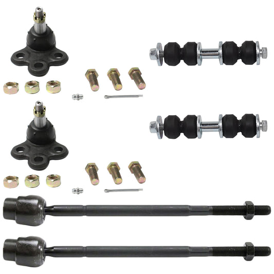 6-Piece Kit Front Suspension Kit, Includes (2) Ball Joint, (2) Sway Bar Link, and (2) Tie Rod End