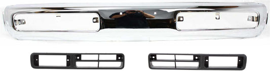 3-Piece Kit, Front Bumper, Chrome, Includes (1) Bumper and (2) Fog Light Trim
