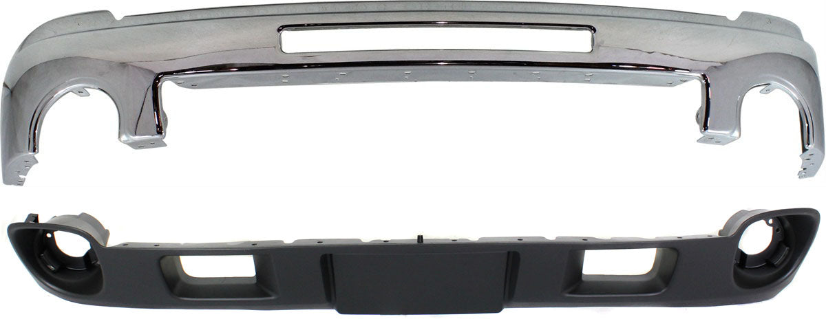 2-Piece Kit, Front Bumper, Chrome, Includes (1) Bumper and (1) Valance