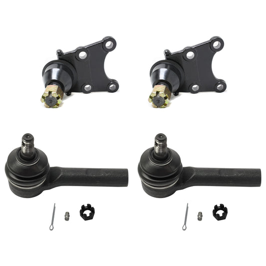 4-Piece Kit Front, Driver and Passenger Side Suspension Kit, Includes (2) Ball Joint and (2) Tie Rod End
