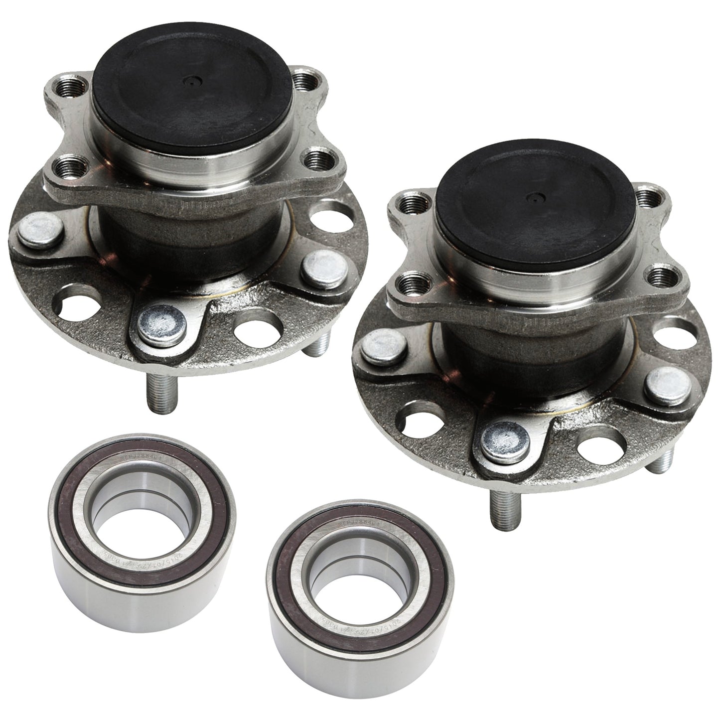 4-Piece Kit Front and Rear, Driver and Passenger Side Suspension Kit, Includes (2) Wheel Hub and (2) Wheel Bearing