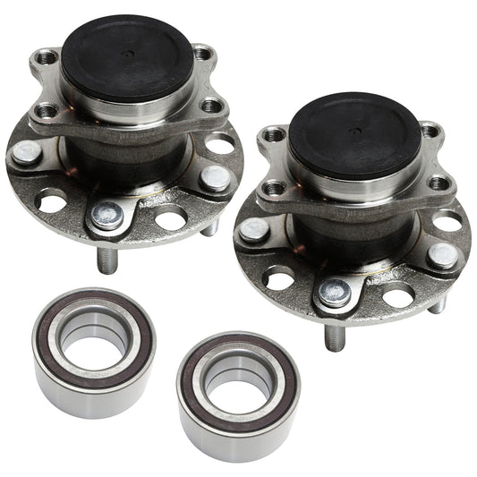 4-Piece Kit Front and Rear, Driver and Passenger Side Suspension Kit, Includes (2) Wheel Hub and (2) Wheel Bearing