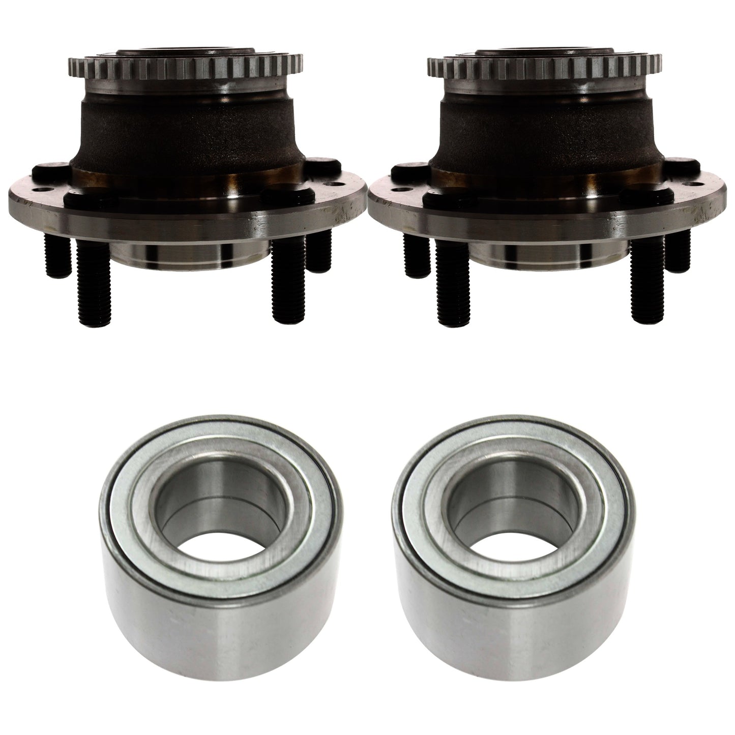 4-Piece Kit Suspension Kit, Includes (2) Wheel Hub and (2) Wheel Bearing