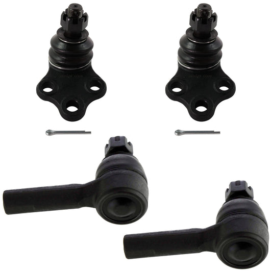 4-Piece Kit Front, Driver and Passenger Side Suspension Kit, Includes (2) Ball Joint and (2) Tie Rod End