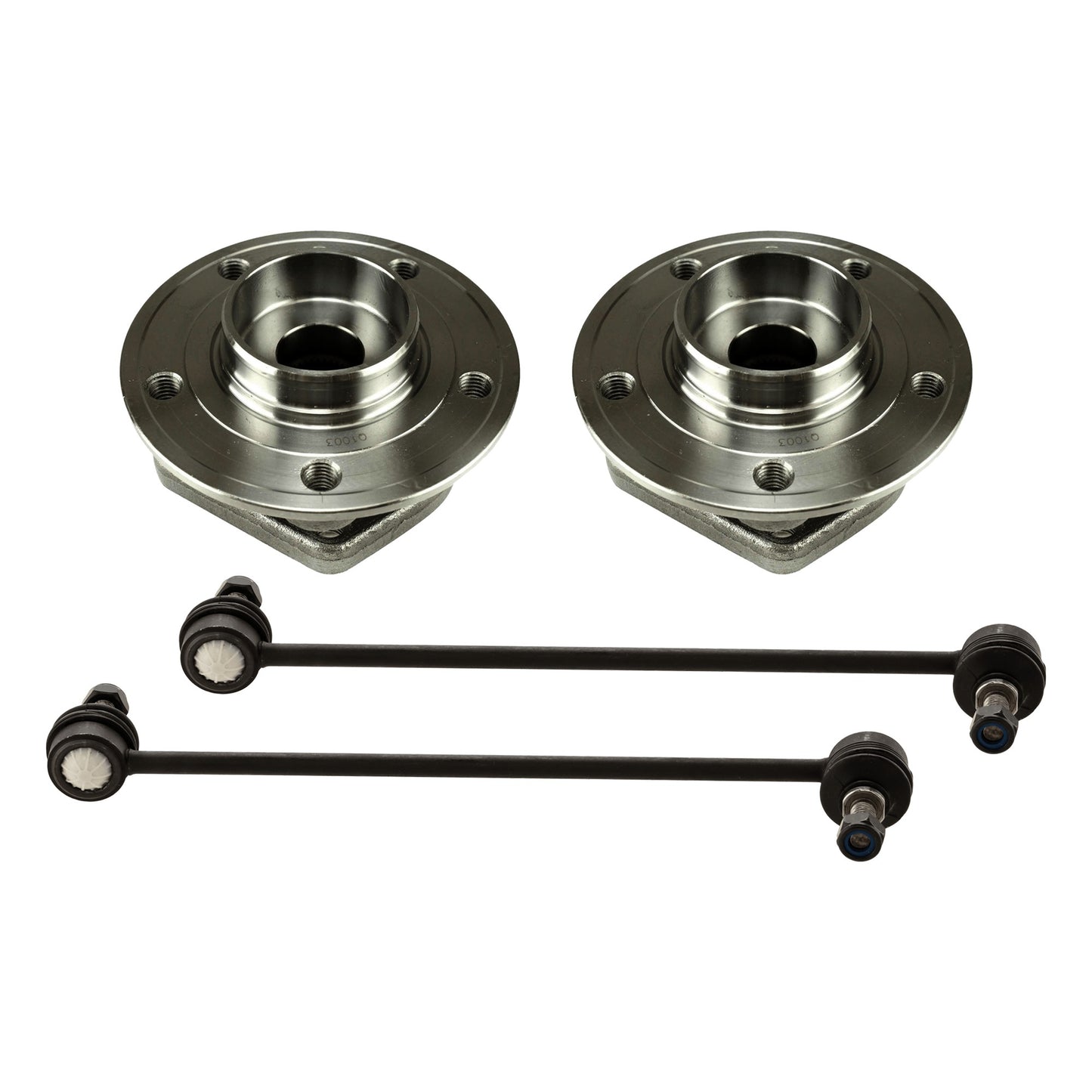 4-Piece Kit Front Suspension Kit, Includes (2) Sway Bar Link and (2) Wheel Hub