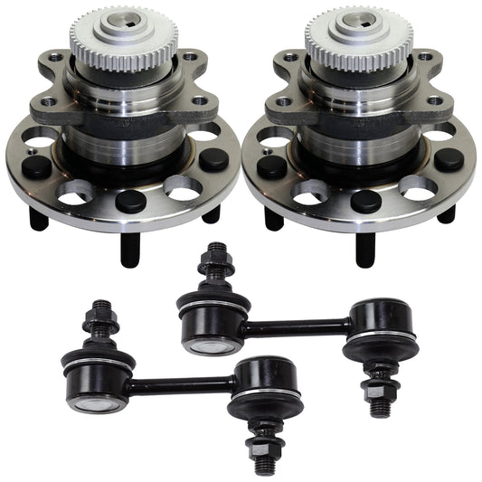 4-Piece Kit Rear Suspension Kit, Includes (2) Sway Bar Link and (2) Wheel Hub