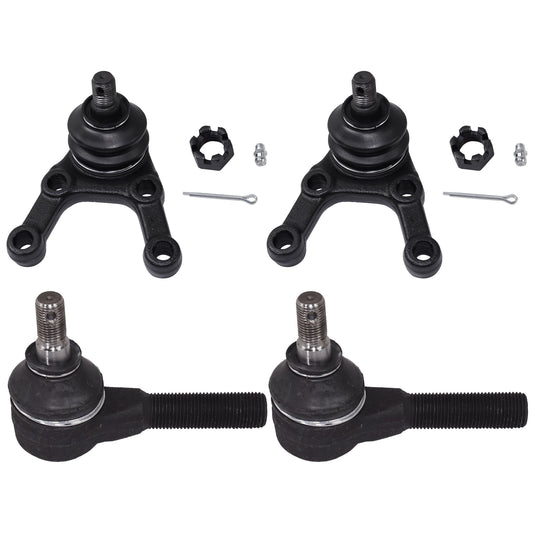 4-Piece Kit Front, Driver and Passenger Side Suspension Kit Includes (2) Ball Joint and (2) Tie Rod End