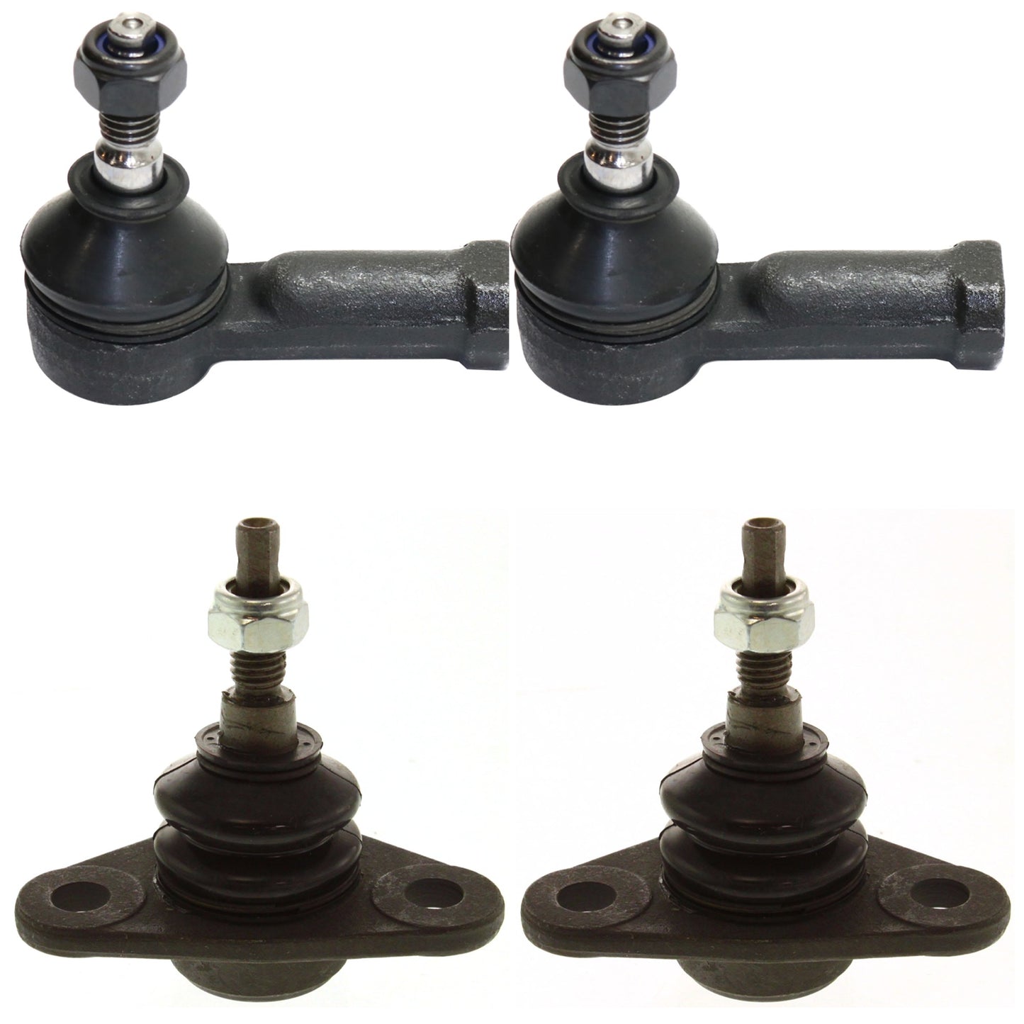 4-Piece Kit Front Suspension Kit Includes (2) Ball Joint and (2) Tie Rod End