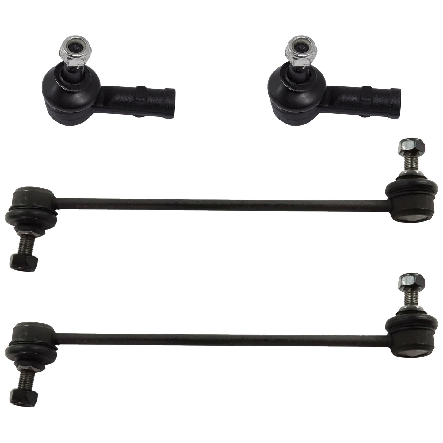 4-Piece Kit Front Suspension Kit, Includes (2) Sway Bar Link and (2) Tie Rod End