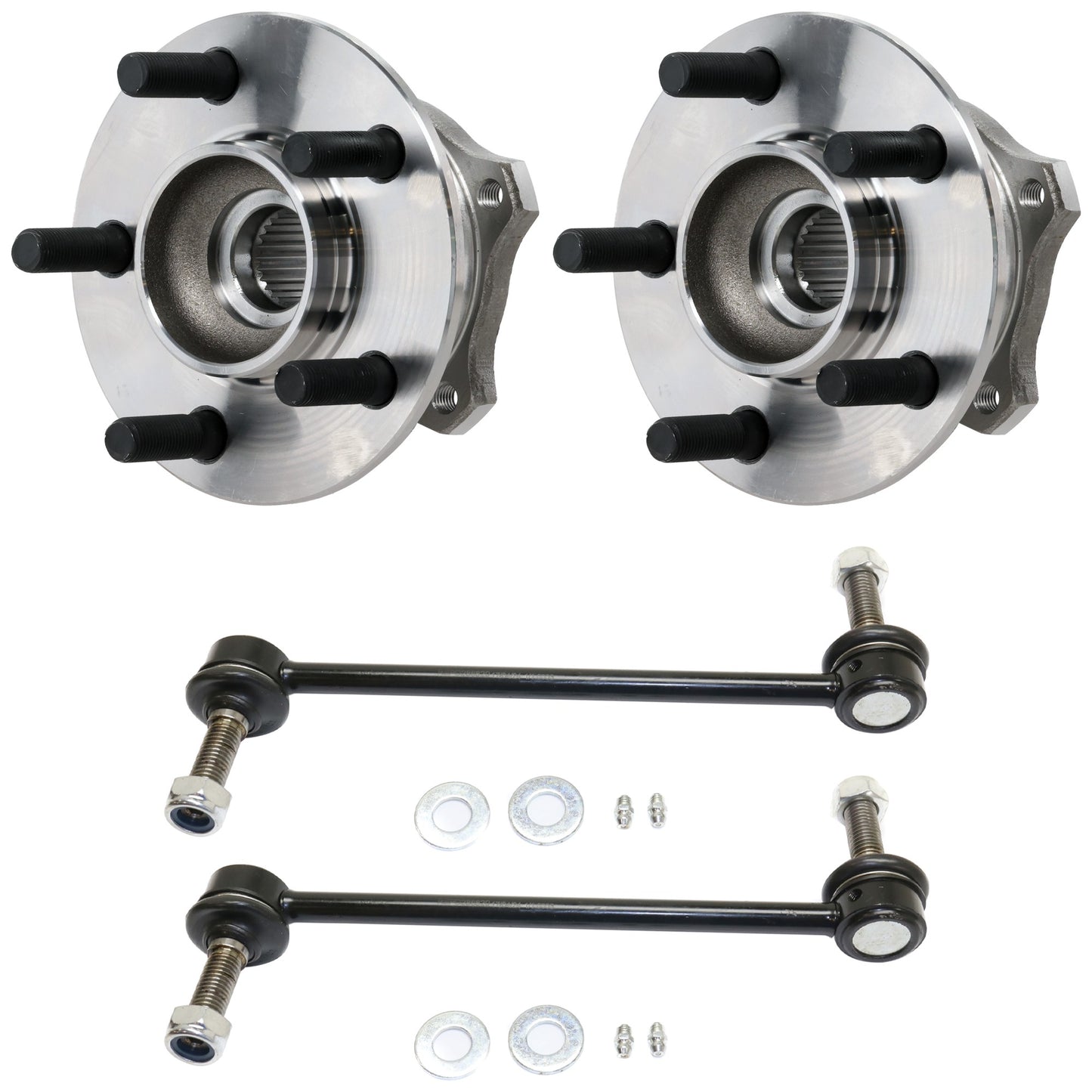 4-Piece Kit Front Suspension Kit, Includes (2) Wheel Hub and (2) Sway Bar Link