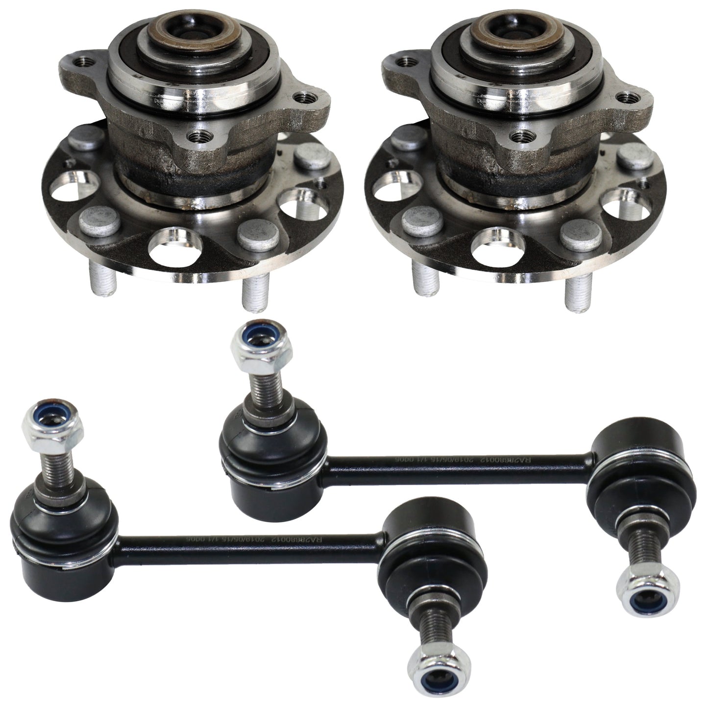 4-Piece Kit Rear, Driver and Passenger Side Suspension Kit, Includes (2) Sway Bar Link and (2) Wheel Hub