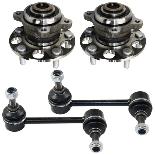 4-Piece Kit Rear, Driver and Passenger Side Suspension Kit, Includes (2) Sway Bar Link and (2) Wheel Hub