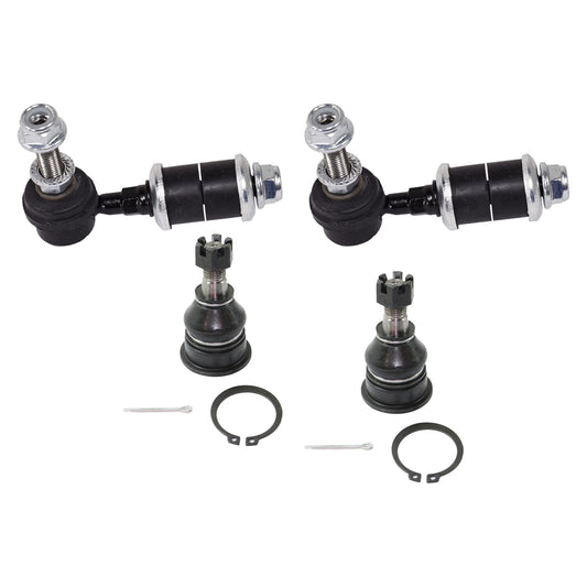 4-Piece Kit Front, Driver and Passenger Side Suspension Kit, Includes (2) Ball Joint and (2) Sway Bar Link