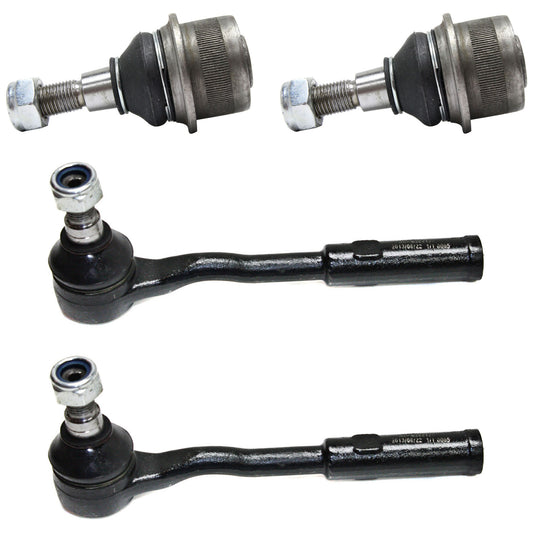 4-Piece Kit Front, Driver and Passenger Side Suspension Kit, Includes (2) Ball Joint and (2) Tie Rod End