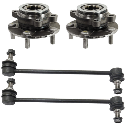4-Piece Kit Front Suspension Kit, Includes (2) Sway Bar Link and (2) Wheel Hub