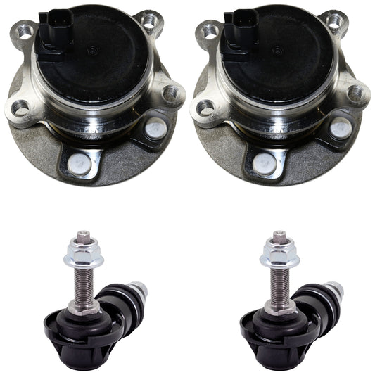 4-Piece Kit Rear, Driver and Passenger Side Suspension Kit, Includes (2) Sway Bar Link and (2) Wheel Hub