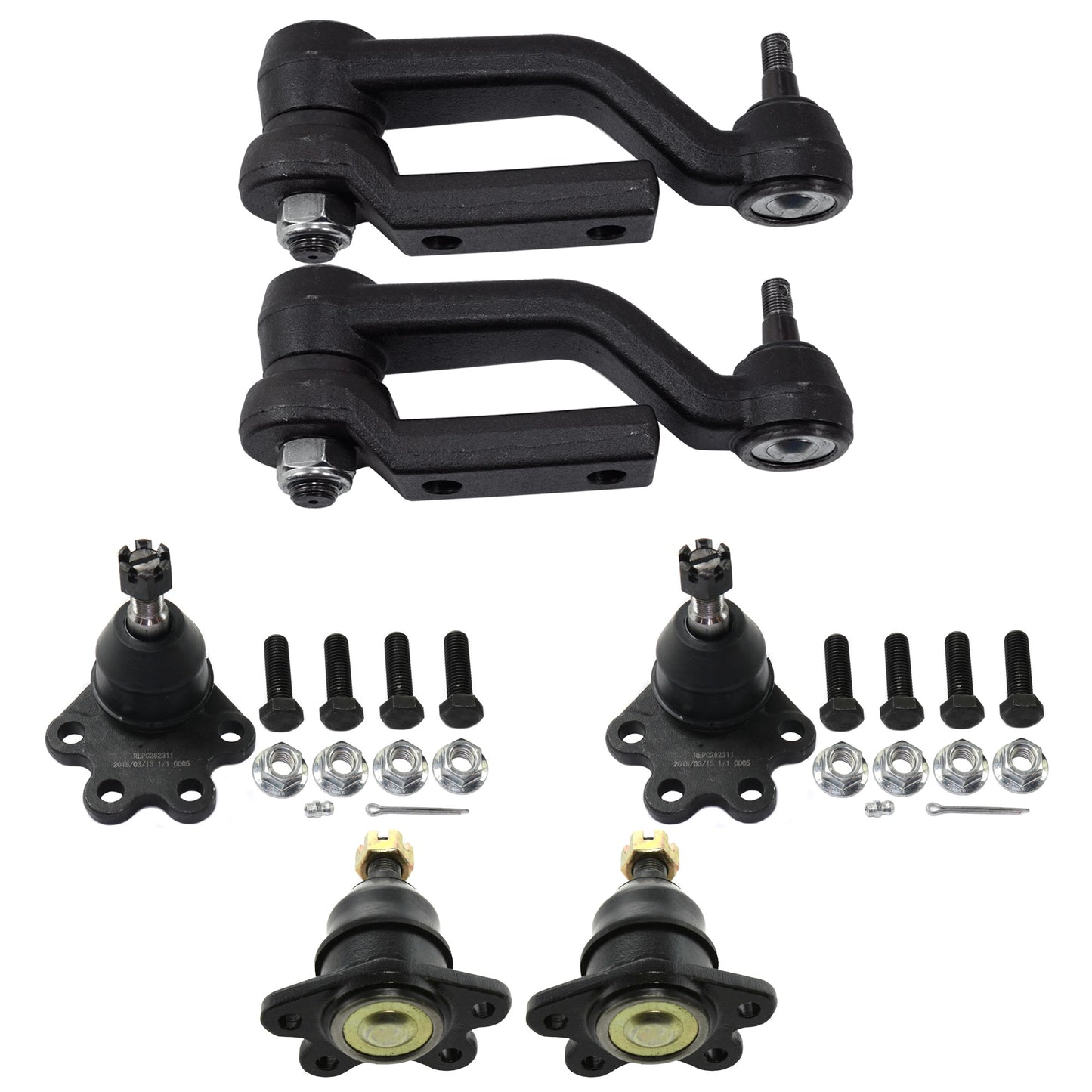 6-Piece Kit Idler Arm, Includes (4) Ball Joint and (2) Idler Arm