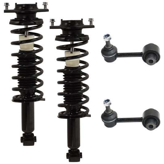 4-Piece Kit Rear, Driver and Passenger Side Suspension Kit, Includes (2) Shock Absorber and Strut Assembly and (2) Sway Bar Link