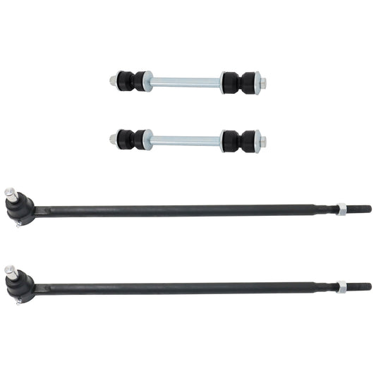4-Piece Kit Rear, Driver and Passenger Side Suspension Kit, Includes (2) Sway Bar Link and (2) Tie Rod End