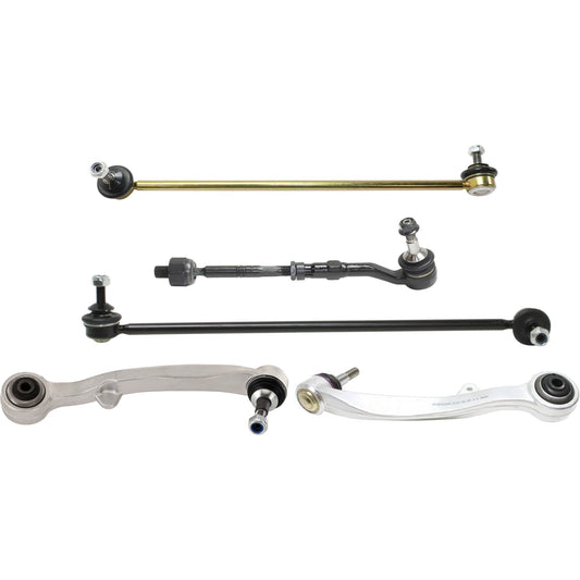 7-Piece Kit Front Suspension Kit, Includes (2) Control Arm, (1) Tie Rod Assembly, (2) Sway Bar Link and (2) Wheel Hub