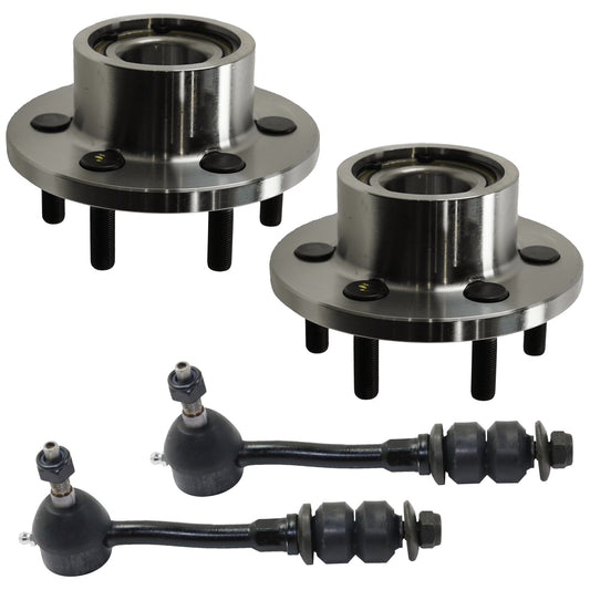 4-Piece Kit Front Suspension Kit, Includes (2) Sway Bar Link and (2) Wheel Hub