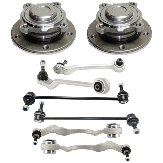 2-Wheel Set Front Wheel Hub, 5 Lugs, With Bearing, Includes (4) Control Arm, (2) Sway Bar Link, and (2) Wheel Hub