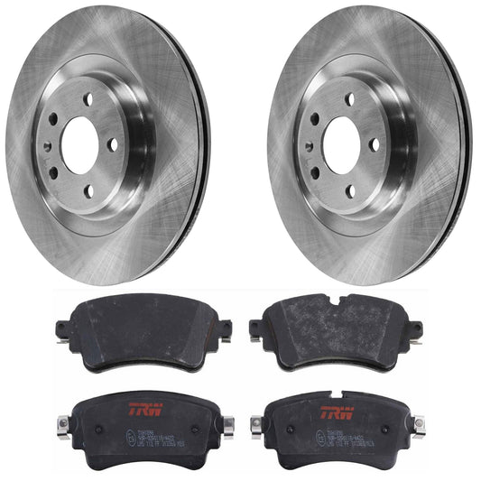 KIT-062924-152 2-Wheel Set Rear Brake Disc and Pad Kit, Plain Surface 5 Lugs 329.95 mm Semi-metallic, Includes (1) Brake Pad Set and (2) Brake Disc