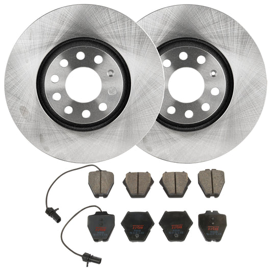 KIT-062924-260 2-Wheel Set Front Brake Disc and Pad Kit, Plain Surface 5 Lugs 311.91 mm Semi-metallic, Includes (2) Brake Disc and (1) Brake Pad Set