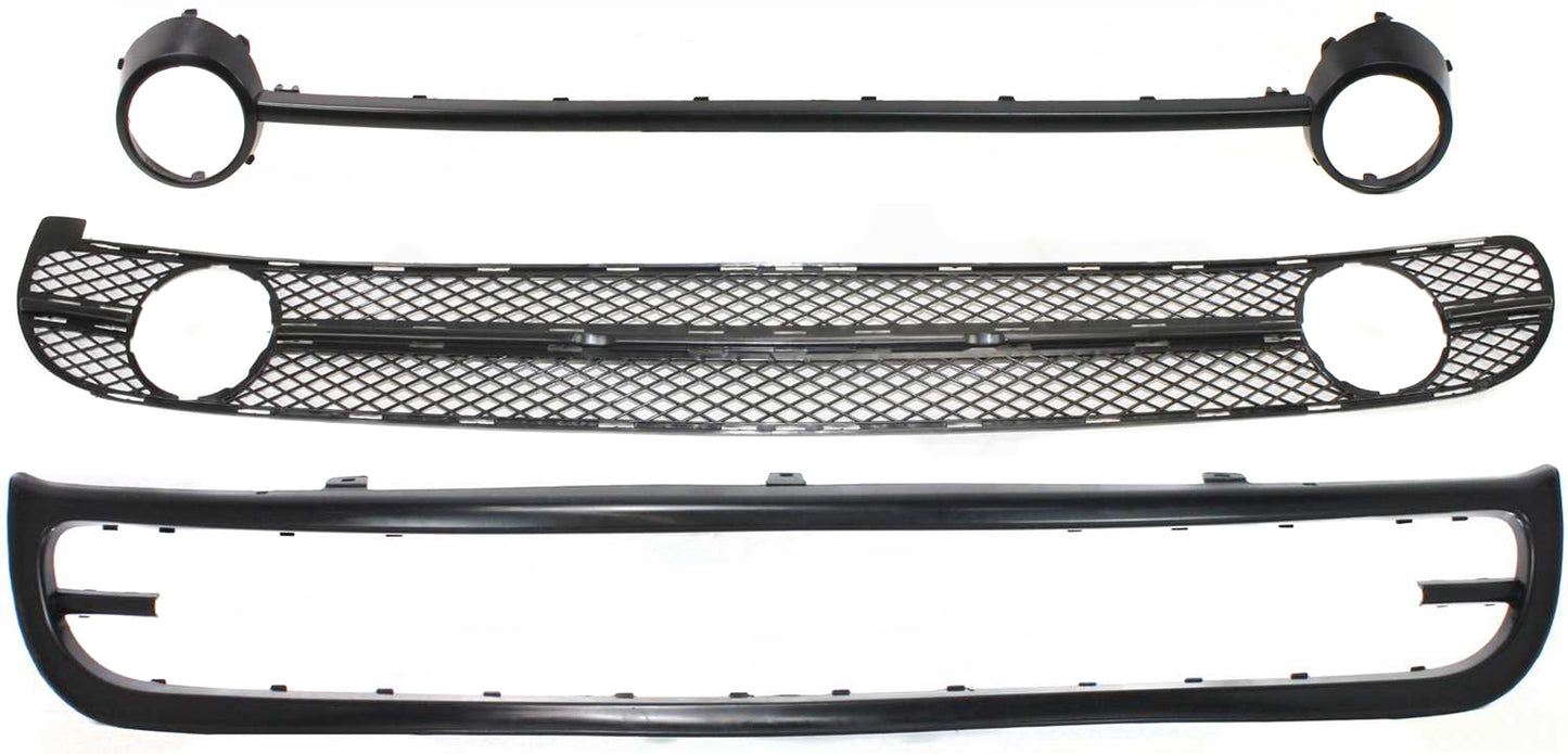 3-Piece Kit Front, Lower Valance, Spoiler, Primed, Includes (1) Valance, (1) Bumper Grille and (1) Bumper Trim