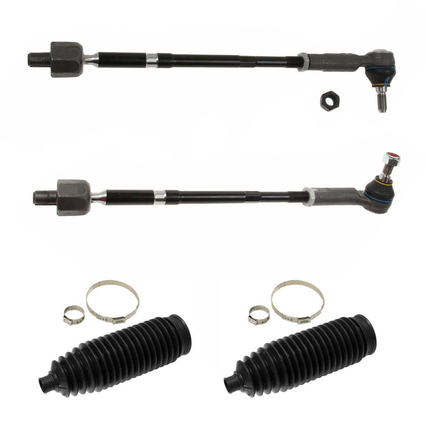 KIT-070224-345 Оригинальный комплект рулевой тяги Volkswagen из 4 предметов, включает в себя (2) пыльника рулевой рейки и (2) рулевые тяги в сборе