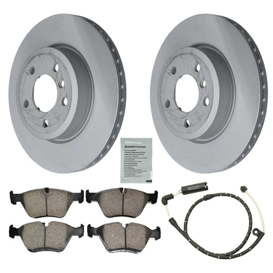 KIT-070224-466 Комплект из 2 передних тормозных дисков и колодок, 325 мм, включает в себя (1) комплект тормозных колодок, (1) антискрипную пасту для тормозов, (1) датчик тормозных колодок и (2) тормозных диска