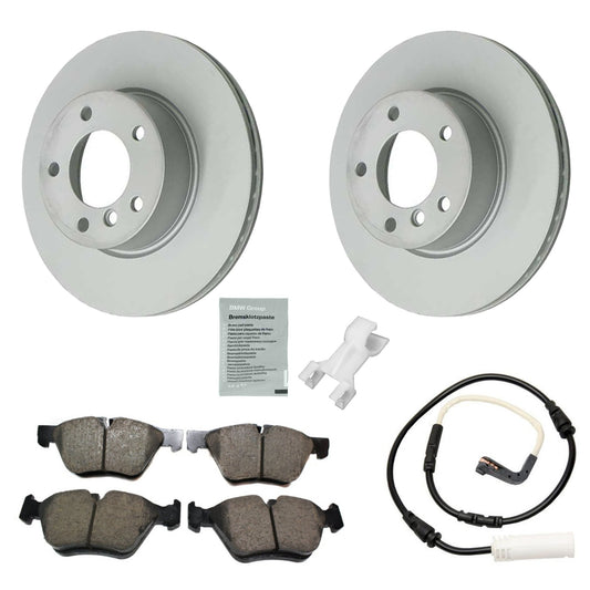 KIT-070224-477 2-Wheel Set Front Brake Disc and Pad Kit, 300 mm, Includes (1) Brake Pad Set, (2) Brake Pad Sensor, (1) Brake Anti Squeal Paste and (2) Brake Disc